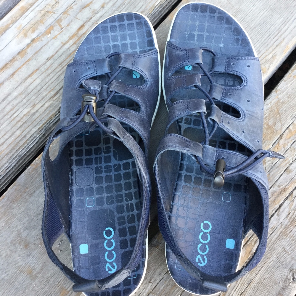 Womens Ecco Bluma Toggle Gladiator Leather Sandals Gem